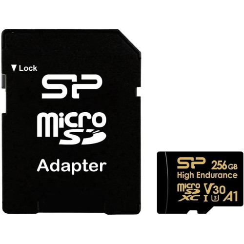 Флеш карта microSDXC 256GB Silicon Power SP256GBSTXDV3V1HSP High Endurance V30 A1 + adapter