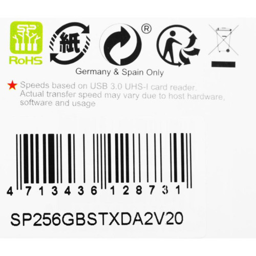 Флеш карта microSDXC 256GB Silicon Power SP256GBSTXDA2V20 Superior V30 A2 w/o adapter