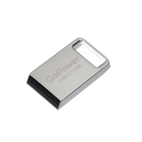 Флеш-накопитель GoPower MINI 16GB USB2.0 металл серебряный (1/50/1000) Флеш-накопитель GoPower MINI 16GB USB2.0 металл серебряный (1/50/1000)