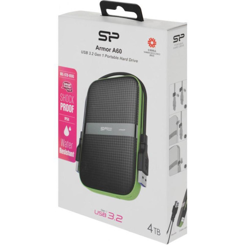 Жесткий диск Silicon Power USB 3.0 4Tb SP040TBPHDA60S3K A60 Armor 2.5 Жесткий диск Silicon Power USB 3.0 4Tb SP040TBPHDA60S3K A60 Armor 2.5