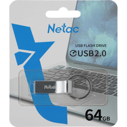 Флеш Диск Netac 64GB U275 NT03U275N-064G-20SL USB2.0 серебристый