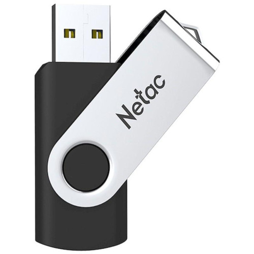 Флеш Диск Netac 128GB U505 NT03U505N-128G-20BK USB2.0 черный/серебристый