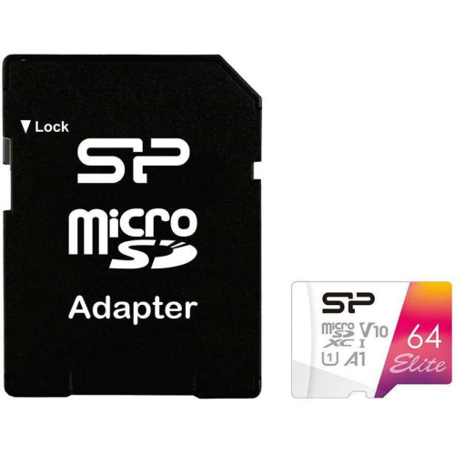 Флеш карта microSDXC 64GB Silicon Power SP064GBSTXBV1V20SP Elite + adapter