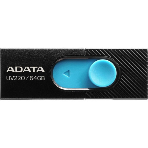 Флеш Диск A-Data 64Gb UV220 AUV220-64G-RBKBL USB2.0 черный/синий