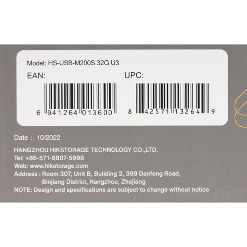 Флеш Диск Hikvision 32GB M200S HS-USB-M200S/32G/U3 USB3.0 серебристый/черный