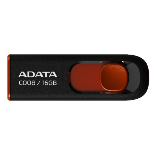 Флеш Диск A-Data 16Gb Classic C008 AC008-16G-RKD USB2.0 красный/черный