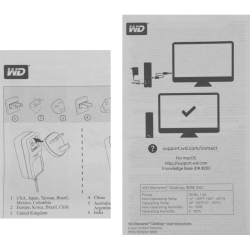 Жесткий диск WD USB 3.0 4Tb WDBWLG0040HBK-EESN Elements Desktop 3.5