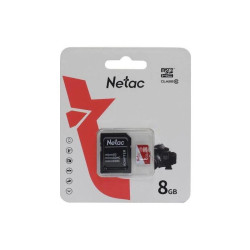 Флеш карта microSDHC 8GB Netac NT02P500ECO-008G-R P500 Eco + adapter