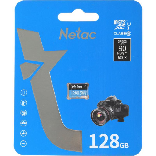 Флеш карта microSDXC 128GB Netac NT02P500STN-128G-S P500 w/o adapter