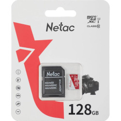Флеш карта microSDXC 128GB Netac NT02P500ECO-128G-R P500 Eco + adapter