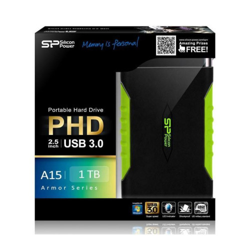 Жесткий диск Silicon Power USB3.0 1TB SP010TBPHDA15S3K A15 SP010TBPHDA15S3K Armor 2.5
