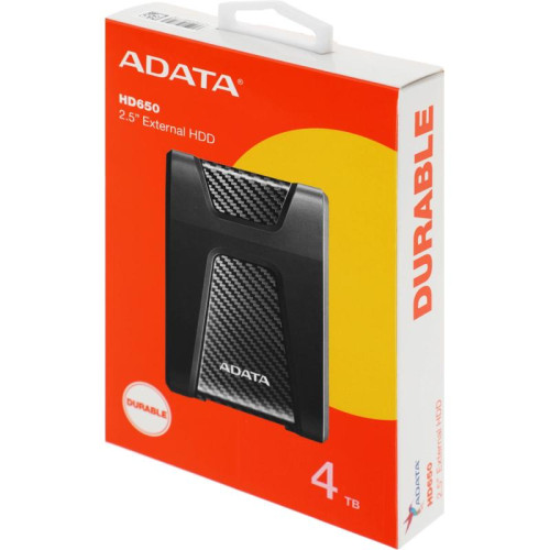 Жесткий диск A-Data USB 3.0 4Tb AHD650-4TU31-CBK HD650 DashDrive Durable 2.5