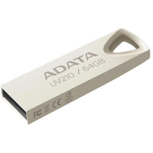 Флеш Диск A-Data 64Gb UV210 AUV210-64G-RGD USB2.0 золотистый