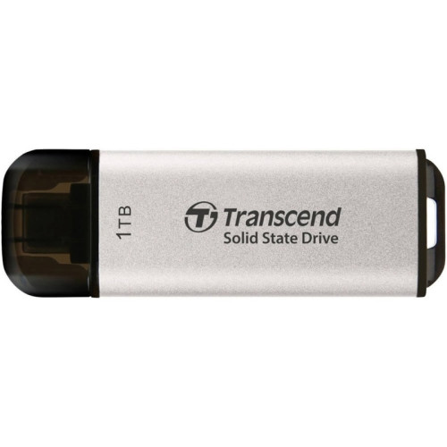 Флеш-накопитель/ Transcend External SSD ESD300C 1 TB, Type C, 10Gbps (3.2 Gen2), R/W 1050/950MB/s, 60.1x20x7.8 mm, 9g,Silver