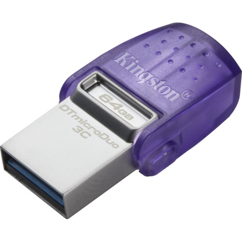 Флэш USB Kingston 64GB DataTraveler microDuo 3C 200MB/s dual USB-A + USB-C/ Kingston USB 64GB DataTraveler microDuo 3C 200MB/s dual USB-A + USB-C