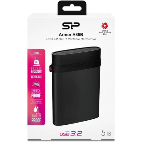 Жесткий диск Silicon Power USB3.0 5TB SP050TBPHD85BS3K A85B Armor (5400rpm) 1.8