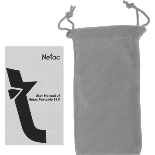 Накопитель SSD Netac USB-C 256GB NT01ZX20L-256G-32BK ZX20L черный