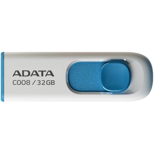Флеш Диск A-Data 32Gb Classic C008 AC008-32G-RWE USB2.0 белый/синий