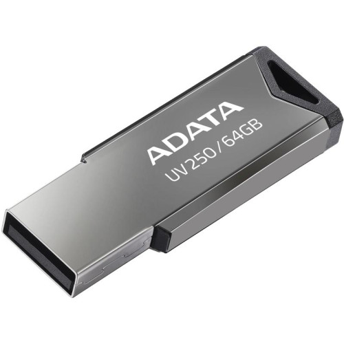 Флеш Диск A-Data 64Gb UV250 AUV250-64G-RBK USB2.0 серебристый