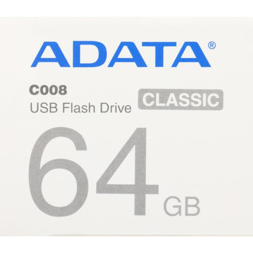 Флеш Диск A-Data 64GB Classic C008 AC008-64G-RWE USB2.0 синий/белый