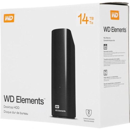 Жесткий диск WD USB 3.0 14Tb WDBWLG0140HBK-EESN Elements Desktop 3.5