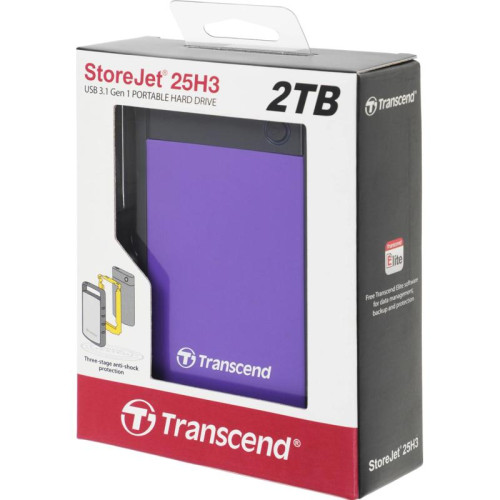 Жесткий диск Transcend USB3.0 2TB TS2TSJ25H3P StoreJet 25H3P (5400rpm) 2.5