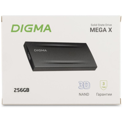 Накопитель SSD Digma USB3.2 Gen2x2 256GB DGSM8256G2MGG MEGA X 1.8