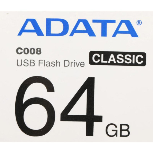 Флеш Диск A-Data 64GB Classic C008 AC008-64G-RKD USB2.0 красный/черный