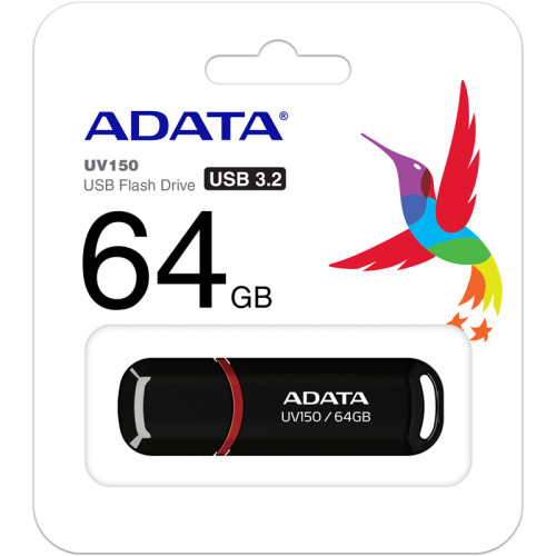 Флеш Диск A-Data 64GB AUV150 AUV150-64G-RBK USB3.0 черный