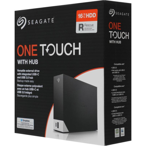 Жесткий диск Seagate USB 3.0 16Tb STLC16000400 One Touch Hub 3.5