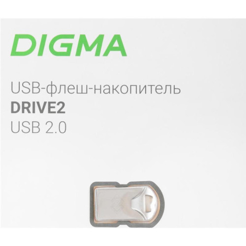 Флеш Диск Digma 128Gb DRIVE2 DGFUM128A20SR USB2.0 серебристый