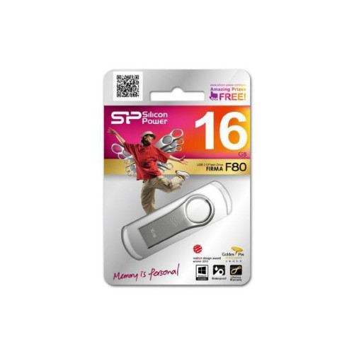 Флеш Диск Silicon Power 16Gb Firma F80 SP016GBUF2F80V1S USB2.0 серебристый Флеш Диск Silicon Power 16Gb Firma F80 SP016GBUF2F80V1S USB2.0 серебристый