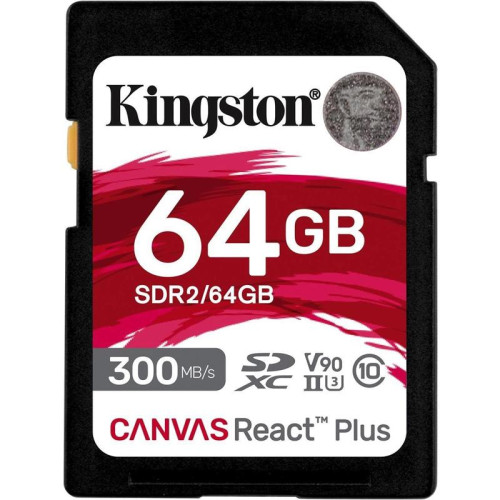 Флеш карта SDXC 64GB Kingston SDR2/64GB Canvas React Plus w/o adapter