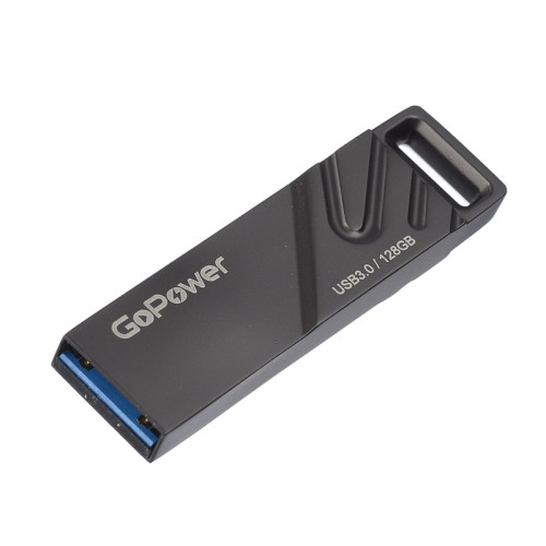 Флеш-накопитель GoPower TITAN 128GB USB3.0 металл черный графит (1/50/1000)