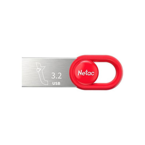Флеш Диск Netac 64Gb UM2 NT03UM2N-064G-32RE USB3.2 серебристый/красный