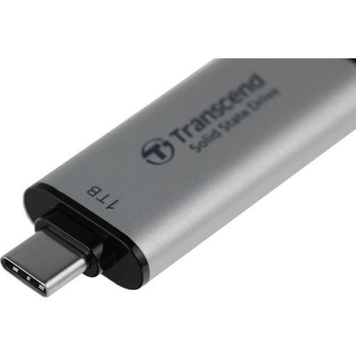 Накопитель SSD Transcend USB-C 1TB TS1TESD300S ESD300 серебристый