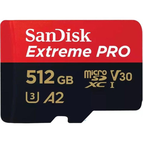 Флеш карта microSDXC 512GB Sandisk SDSQXCD-512G-GN6MA Extreme Pro + adapter