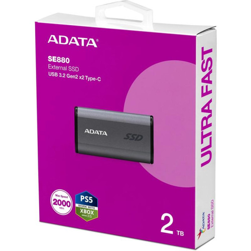Накопитель SSD A-Data USB-C 2TB AELI-SE880-2TCGY SE880 2.5