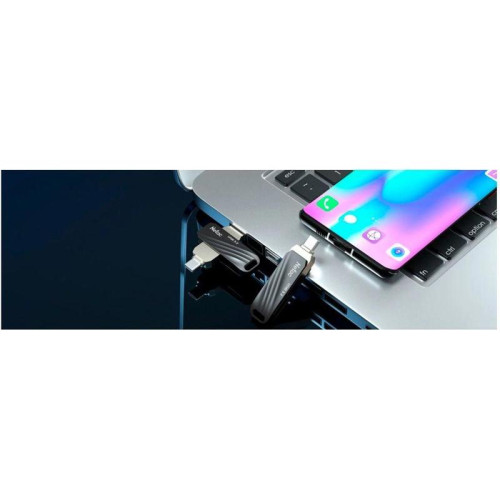 Флеш Диск Netac 128GB US1 NT03US11C-128G-32BK USB3.0 черный/серебристый