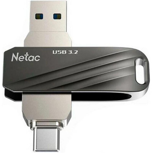 Флеш Диск Netac 128GB US1 NT03US11C-128G-32BK USB3.0 черный/серебристый