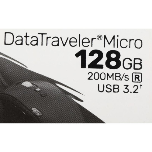 Флеш Диск Kingston 128GB DataTraveler Micro DTMC3G2/128GB USB3.2 серебристый