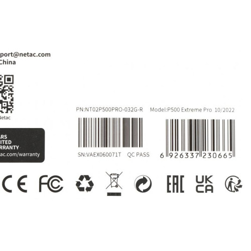 Флеш карта microSDHC 32GB Netac NT02P500PRO-032G-R P500 Extreme Pro + adapter