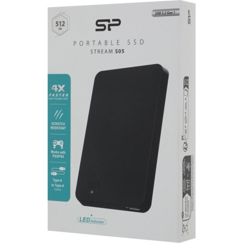 Накопитель SSD Silicon Power USB3.0 512GB SP512GBPSDS05SAK S05 Stream 1.8