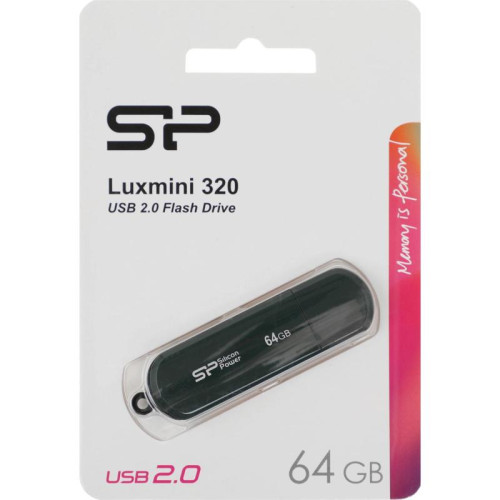 Флеш Диск Silicon Power 64GB LuxMini 320 SP064GBUF2320V1N USB2.0 зеленый