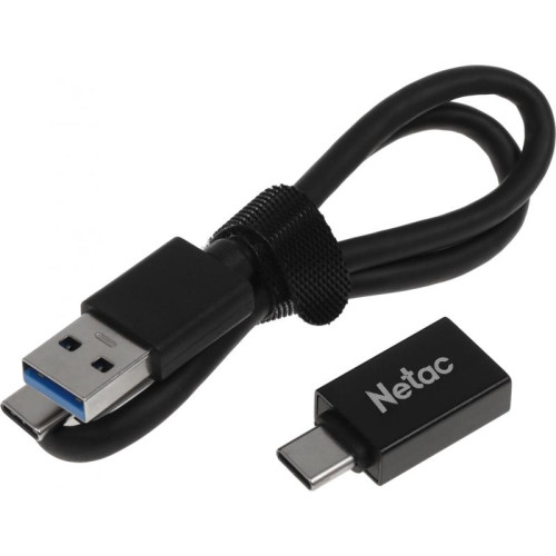 Накопитель SSD Netac USB-C 128Gb NT01ZSLIM-128G-32BK Z Slim 1.8