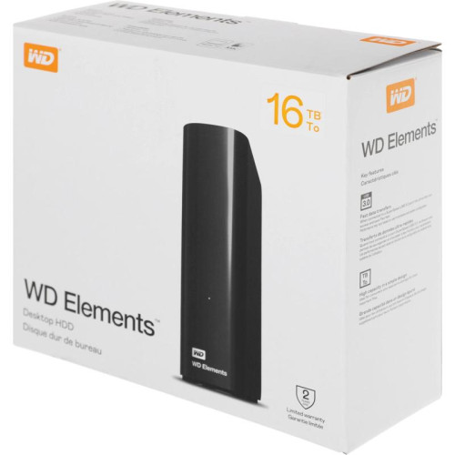 Жесткий диск WD USB 3.0 16Tb WDBWLG0160HBK-EESN Elements Desktop 3.5