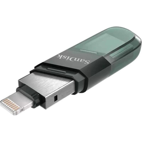 Флеш Диск Sandisk 128Gb iXpand Flip SDIX90N-128G-GN6NE USB3.1 зеленый/серебристый