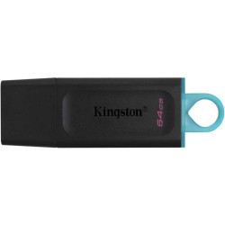 Флеш Диск Kingston 64Gb DataTraveler Exodia DTX/64GB USB3.2 черный/голубой