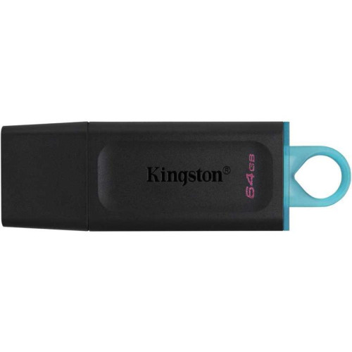 Флеш Диск Kingston 64Gb DataTraveler Exodia DTX/64GB USB3.2 черный/голубой