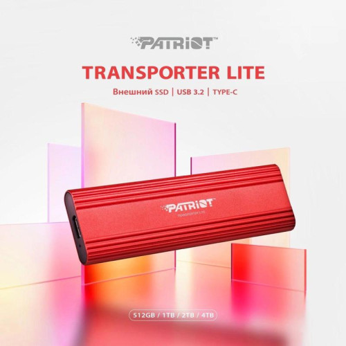 Накопитель SSD Patriot USB-C 512GB PTPL512GPEC Lite Transporter 2.5 Накопитель SSD Patriot USB-C 512GB PTPL512GPEC Lite Transporter 2.5